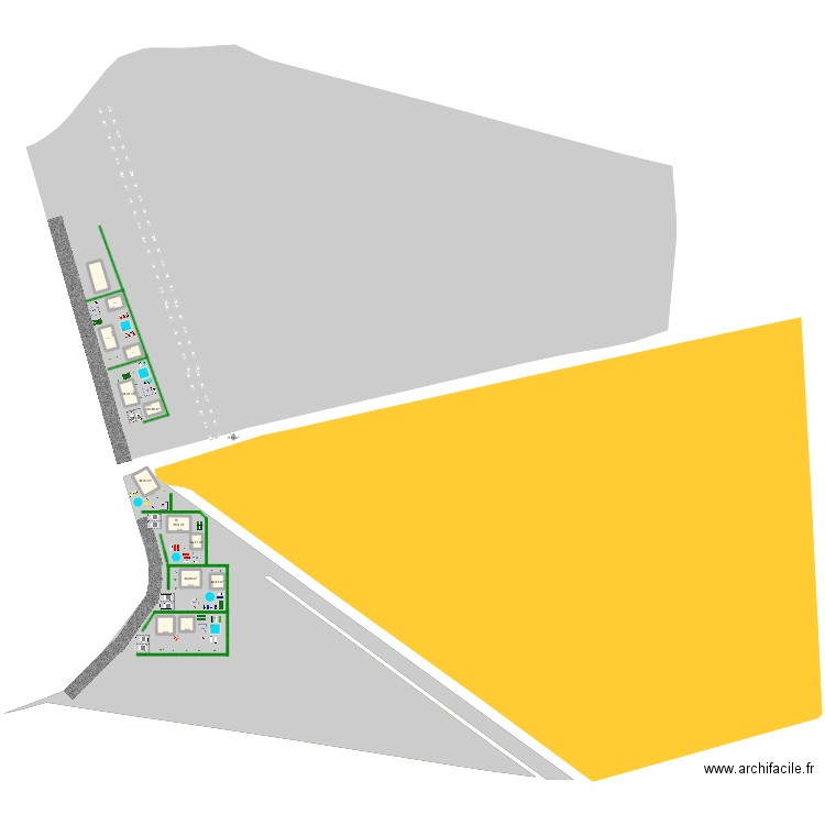 Ecurie. Plan de 14 pièces et 369 m2
