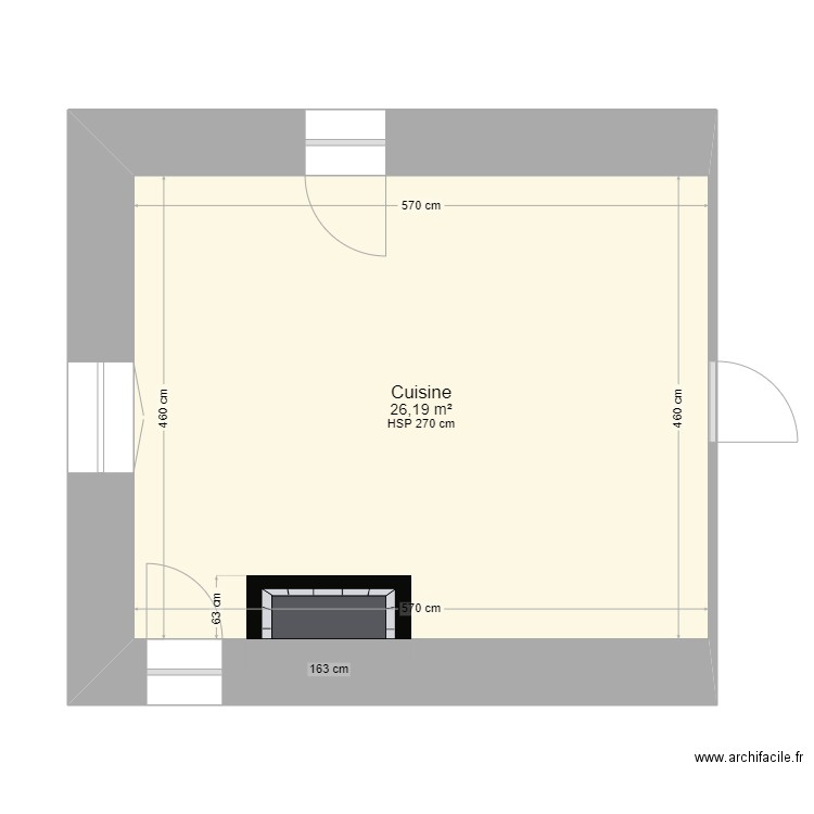 Cuisine Bologne. Plan de 0 pièce et 0 m2