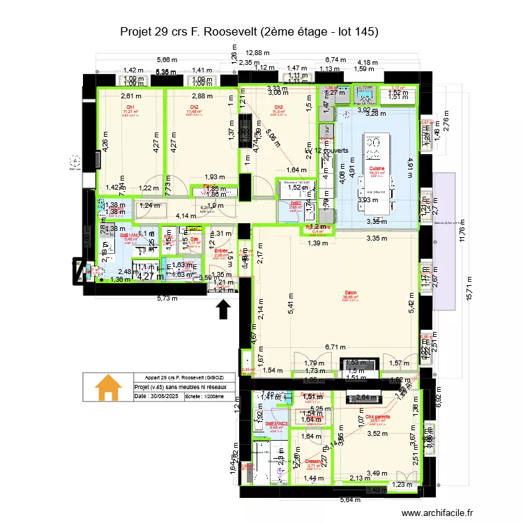 29 crs FR v45 ss meubles. Plan de 