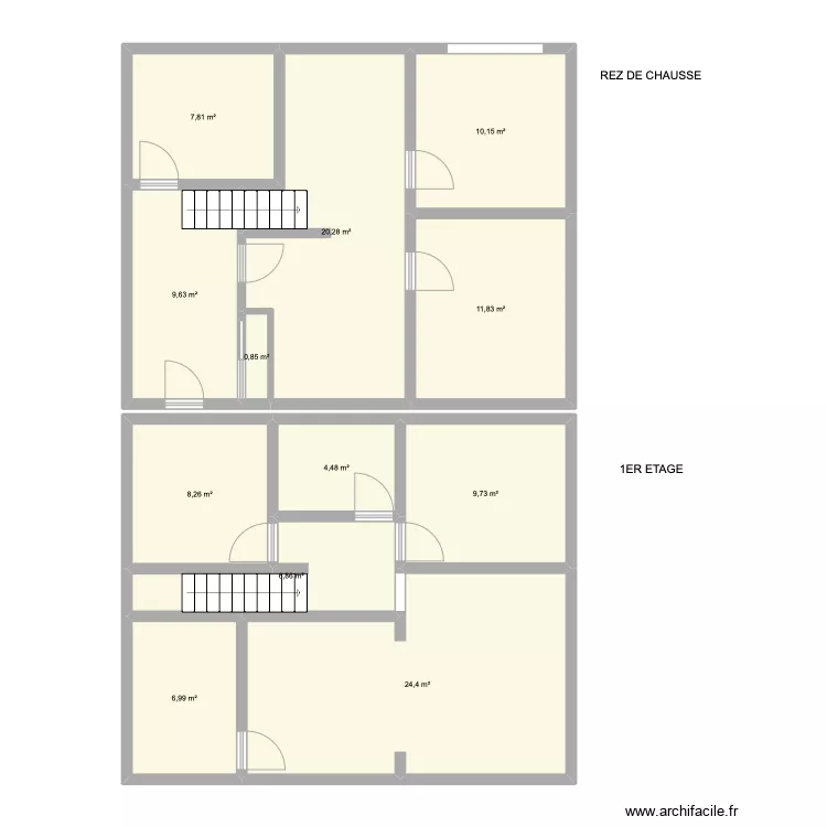 Rez de Chauss&eacute;e Maison Villers les Nancy. Plan de 