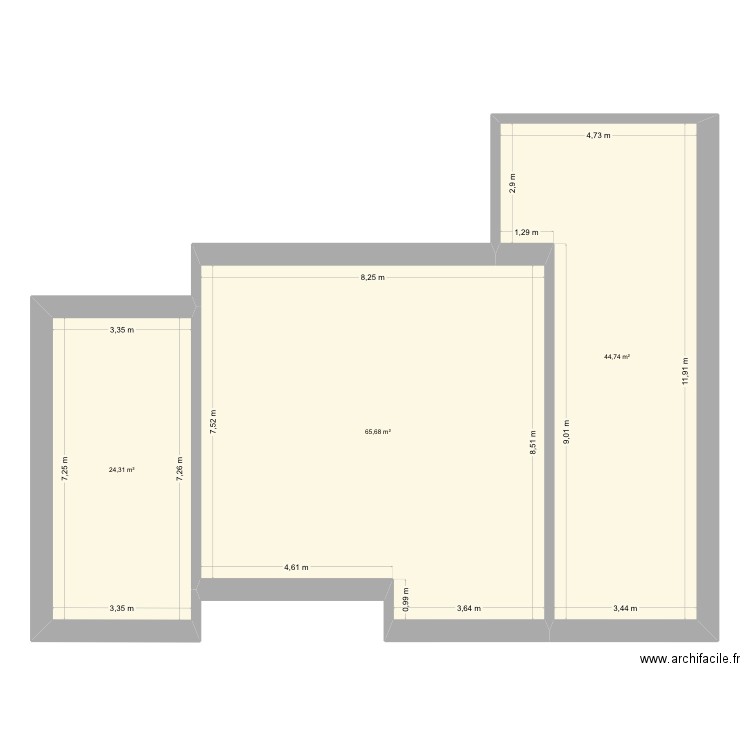Maison D&B plans originaux. Plan de 3 pièces et 135 m2
