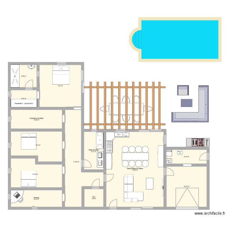 Plan Maison. Plan de 12 pièces et 200 m2