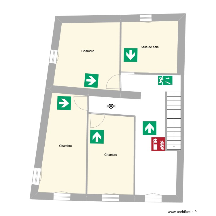 nono 3 etage. Plan de 4 pièces et 51 m2