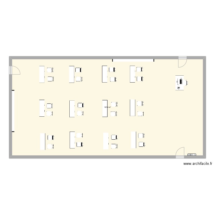 classe maman. Plan de 1 pièce et 167 m2
