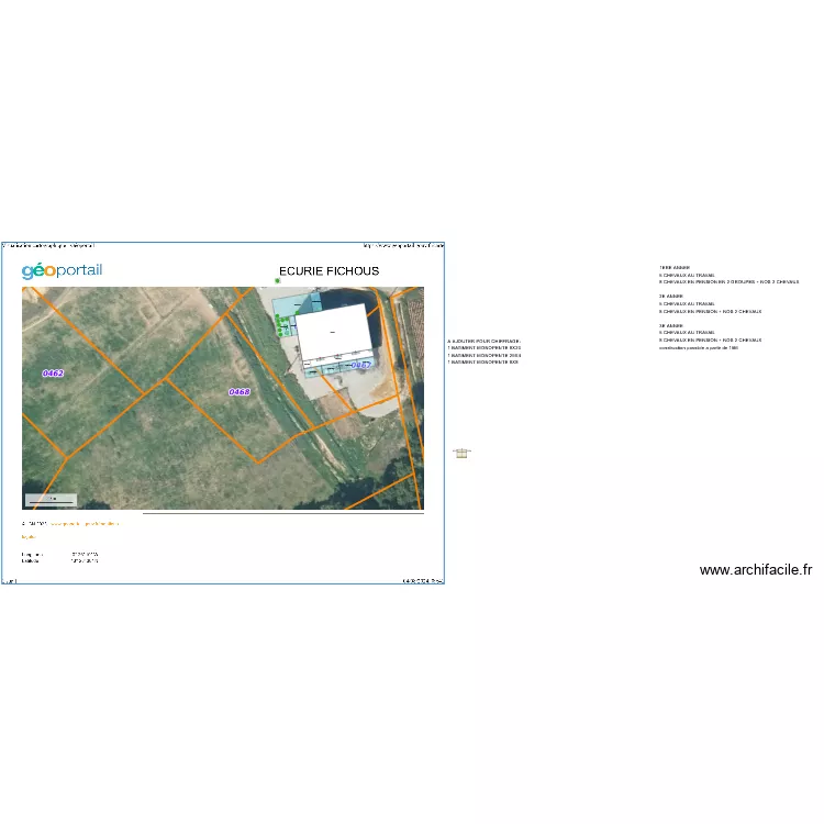 ECURIE FICHOUS OPTION MANEGE PARKING 2. Plan de 