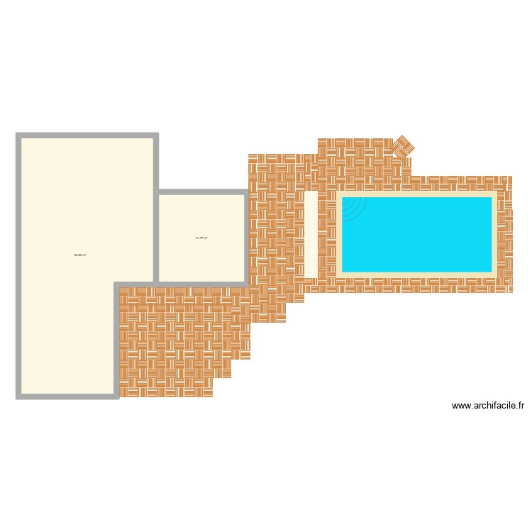 piscine. Plan de 0 pièce et 0 m2