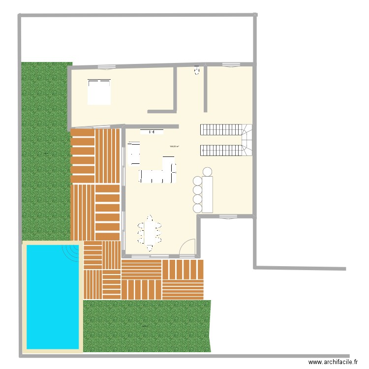 Maison Hammamet 2. Plan de 1 pièce et 146 m2