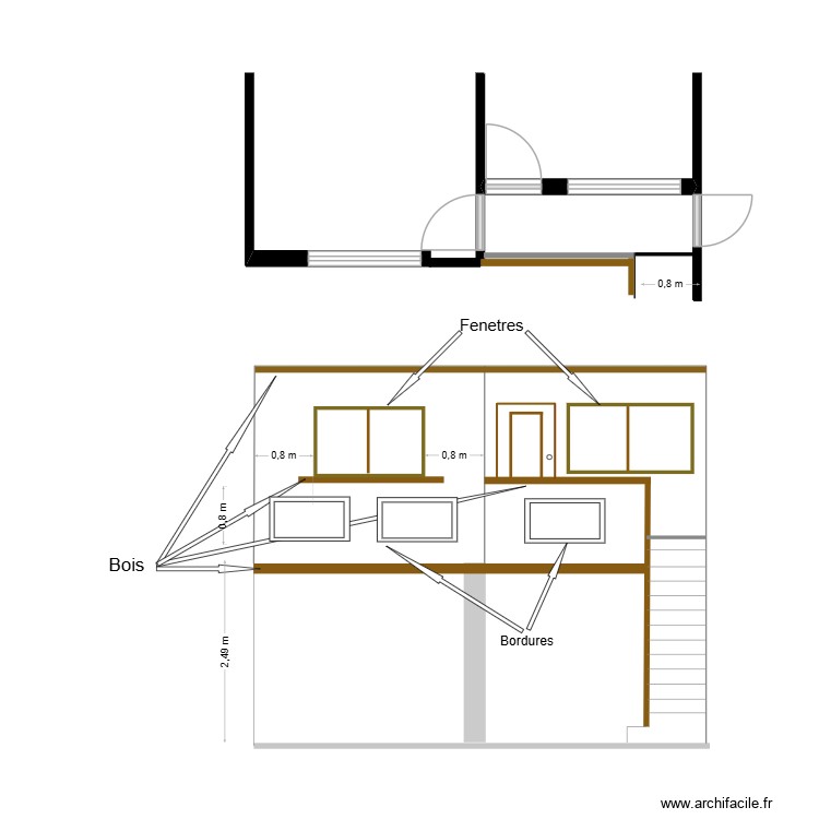 fenetres premier etage. Plan de 0 pièce et 0 m2