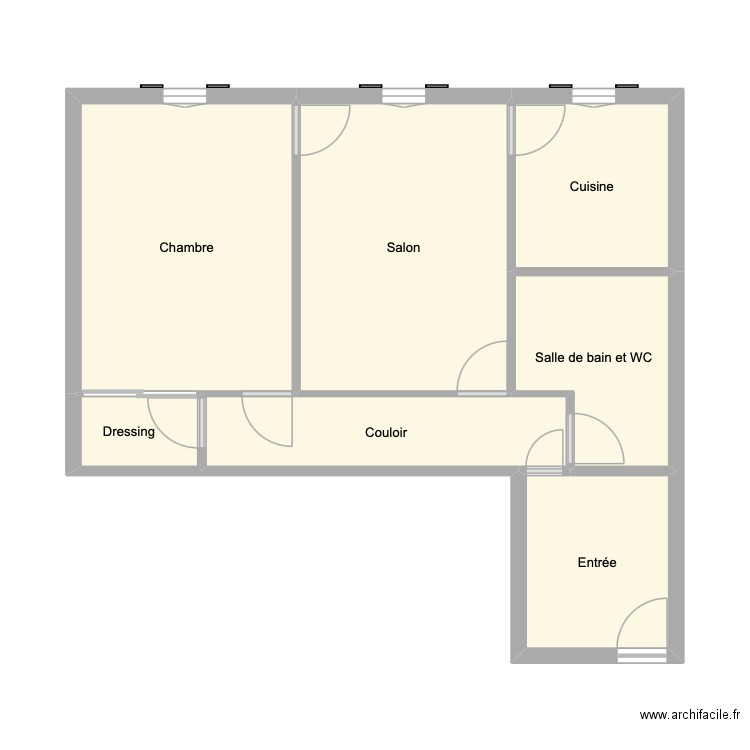Impasse des Prêtres. Plan de 7 pièces et 42 m2