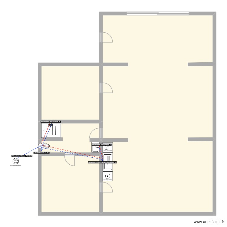 maison tharon. Plan de 4 pièces et 189 m2
