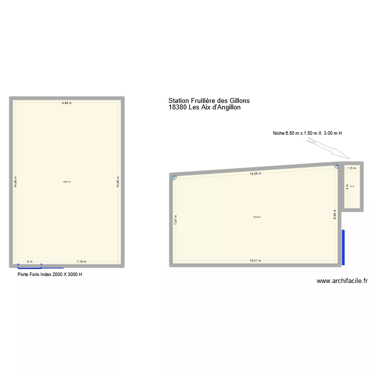 station fruiti&egrave;re des Gillons. Plan de 