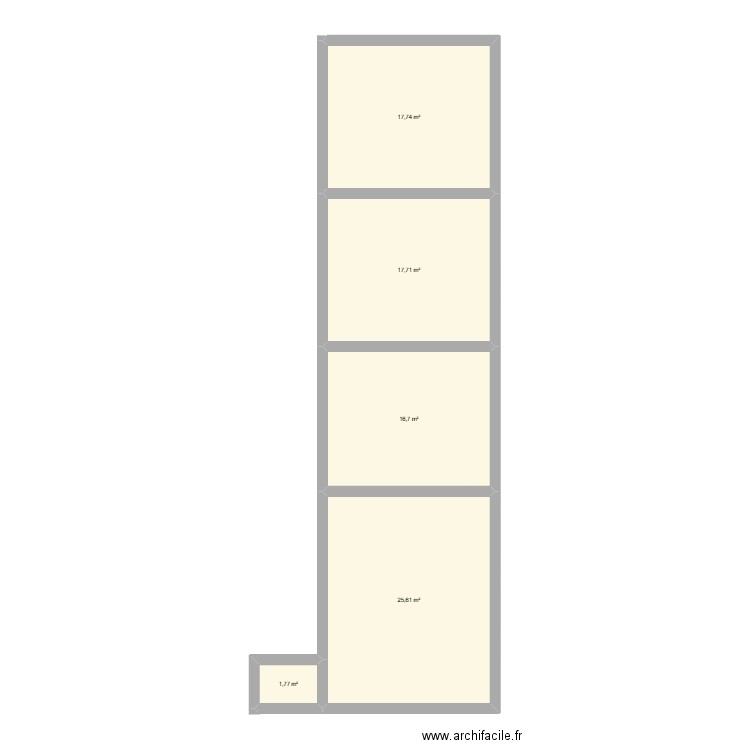 saint b haut. Plan de 5 pièces et 80 m2