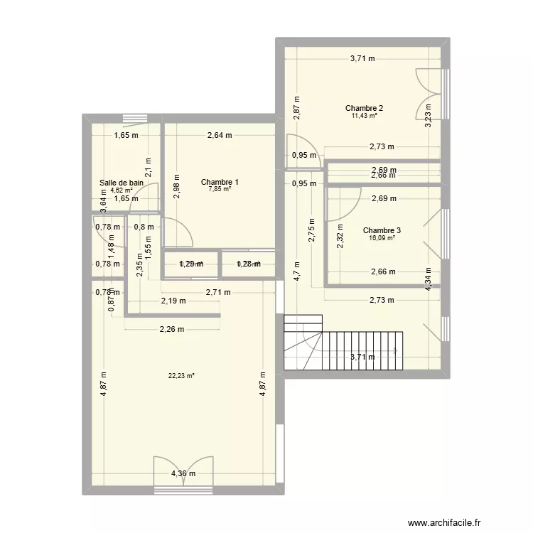 VALRAS 4. Plan de 7 et 64 m² VALRAS 4. Plan de 7 et 64 m²