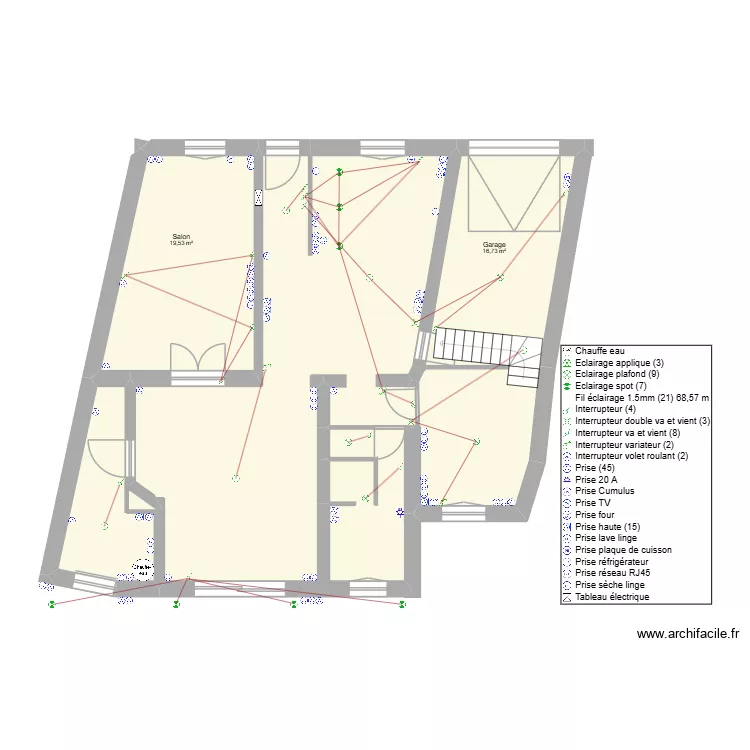 Plan RDC Vitry. Plan de 3 et 114 m² Plan RDC Vitry. Plan de 3 et 114 m²