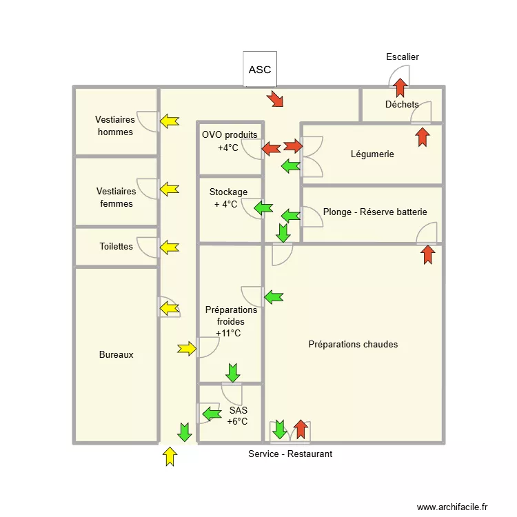 CUISINE API MARCHE EN AVANT. Plan de 13  et 47 m²