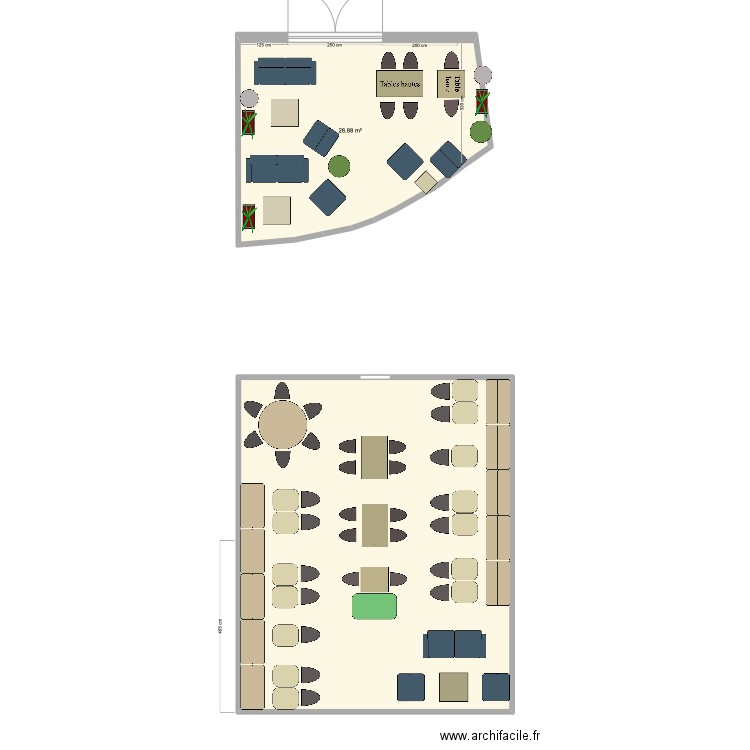 plan bonifacio . Plan de 2 pièces et 91 m2