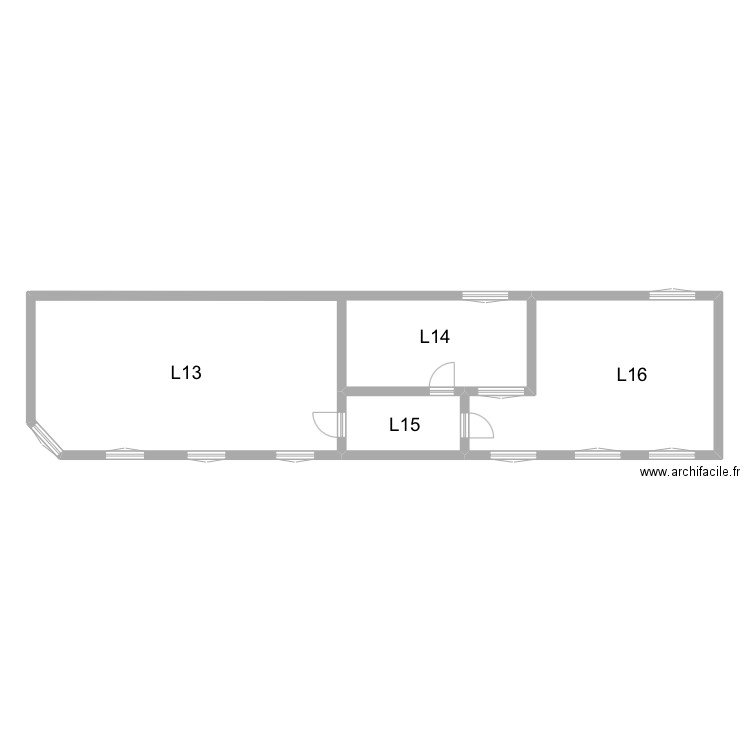 Ce laboratoire. Plan de 3 pièces et 85 m2