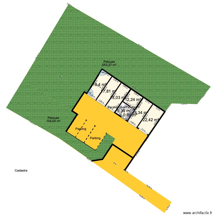 Annet. Plan de 25 pièces et 251 m2