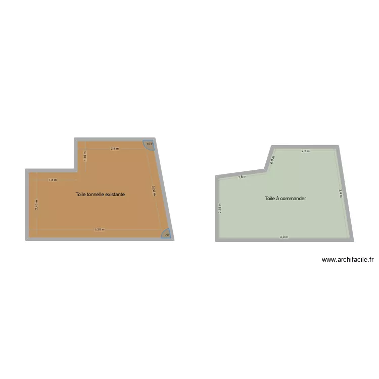 CROATIE / PROJET TONNELLE. Plan de 2 et 29 m² CROATIE / PROJET TONNELLE. Plan de 2 et 29 m²