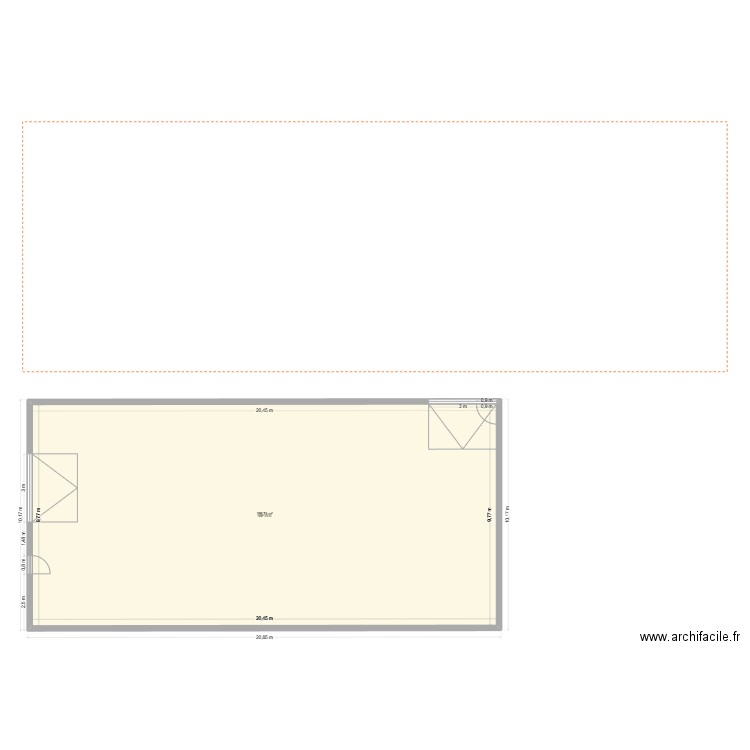 FROMAGERIE. Plan de 1 pièce et 200 m2