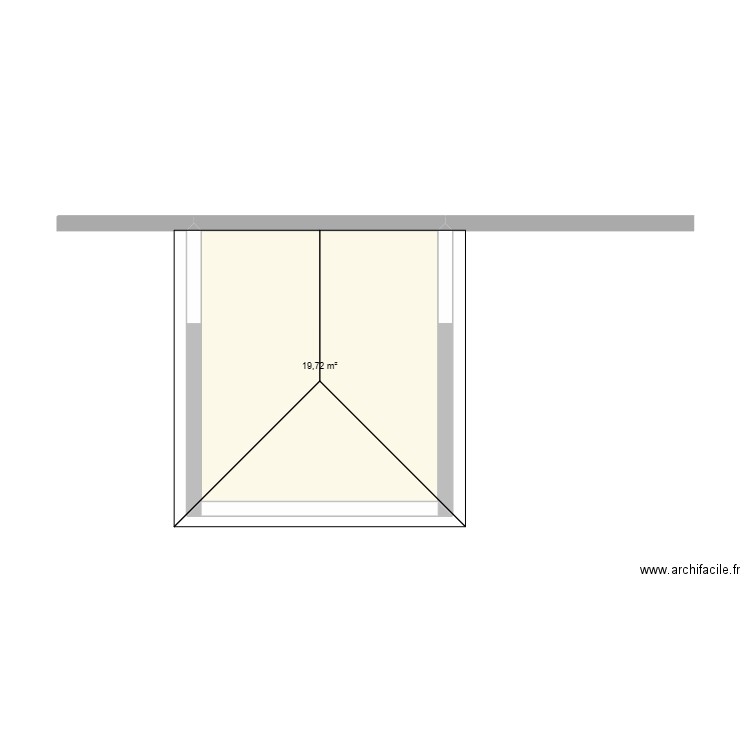 autefage toiture. Plan de 1 pièce et 20 m2