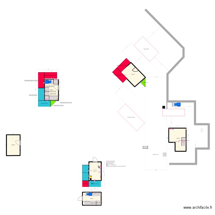 Stand Sainte Maure V1. Plan de 5 pièces et 35 m2