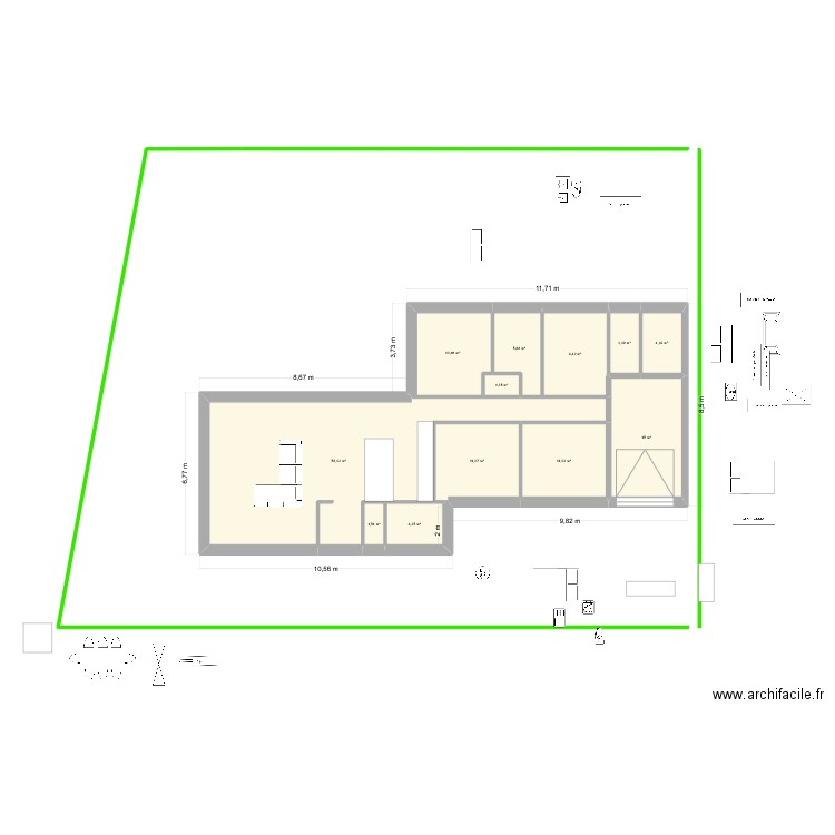 Breillan 3. Plan de 12 pièces et 136 m2