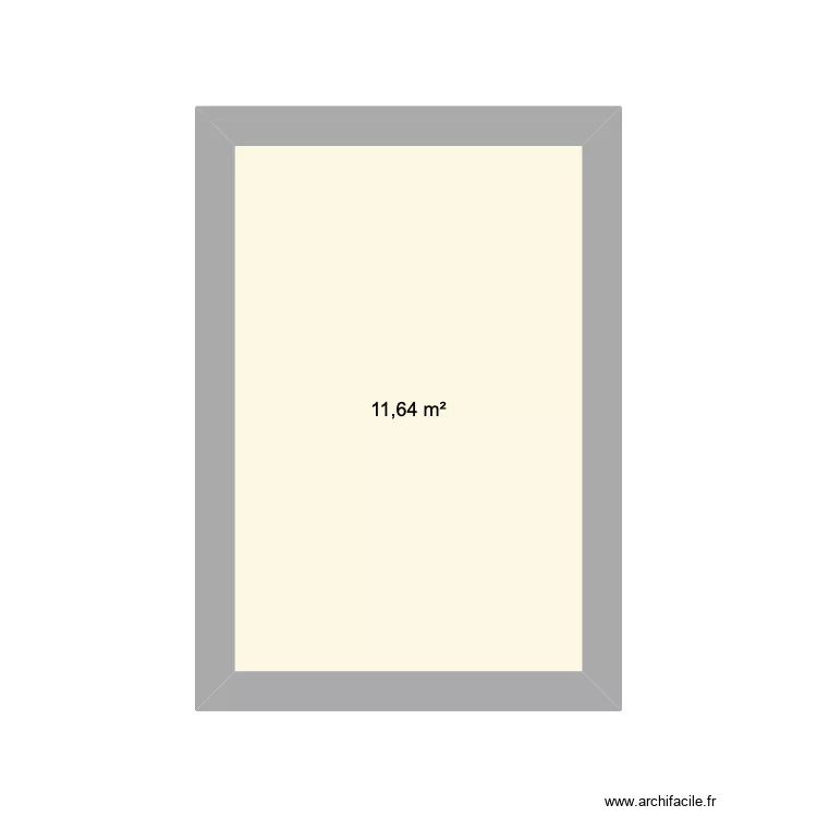 chambre No&eacute;. Plan de 1  et 12 m²