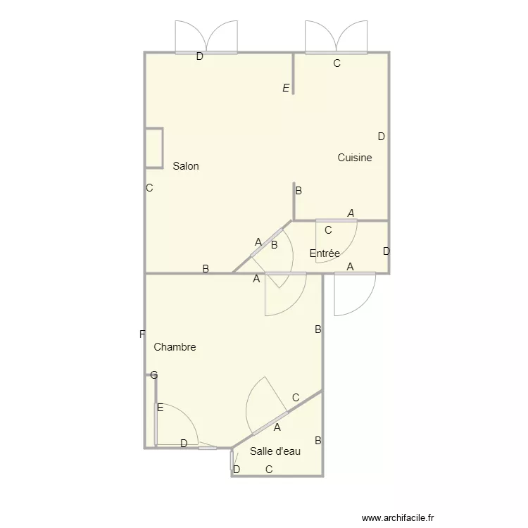 Croquis MAURET_&eacute;tage droite. Plan de 