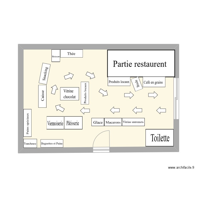 plan cigale. Plan de 1 pièce et 34 m2