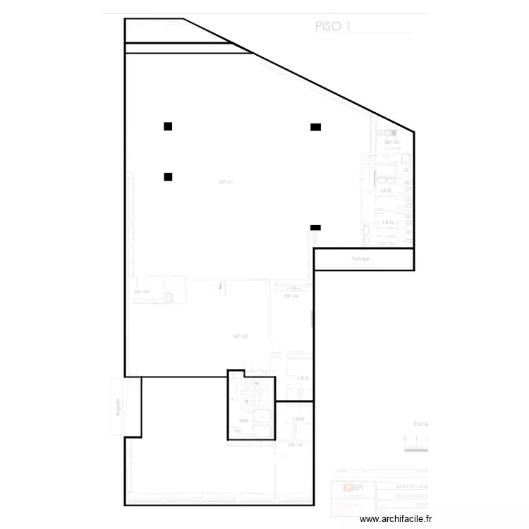 Almirante Barroso 32 - piso 1. Plan de 