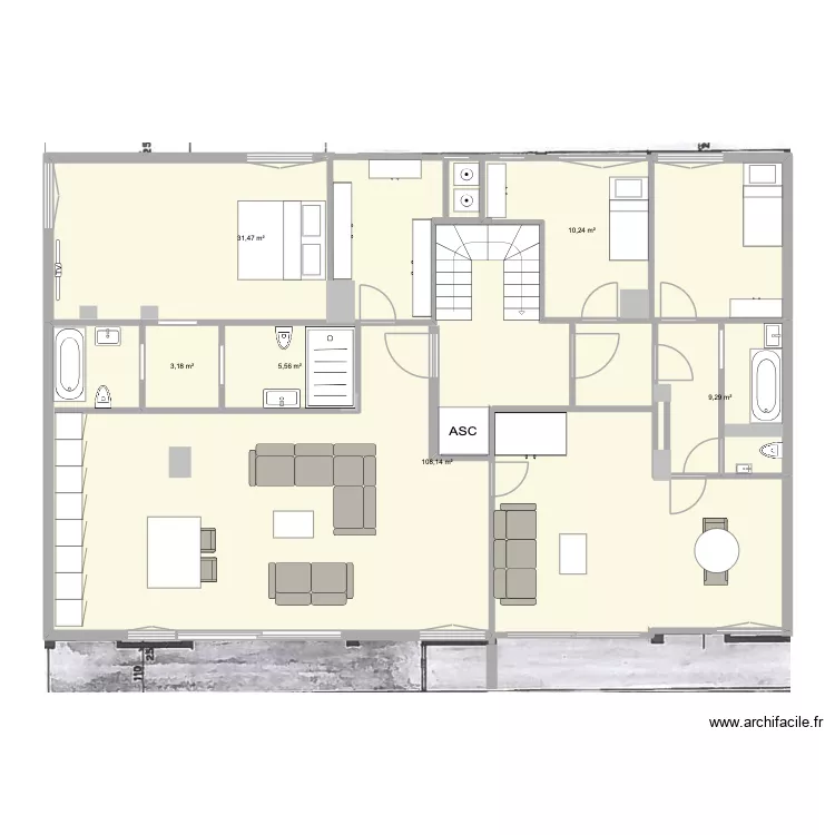 BONNE VERSION 2. Plan de 6 et 168 m² BONNE VERSION 2. Plan de 6 et 168 m²