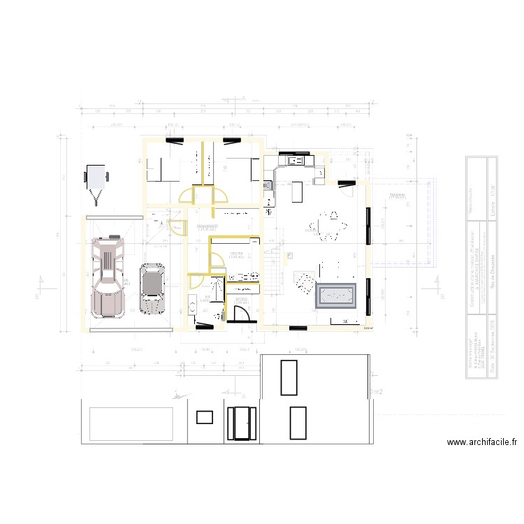 Plan pour permis. Plan de 1 pièce et 0 m2