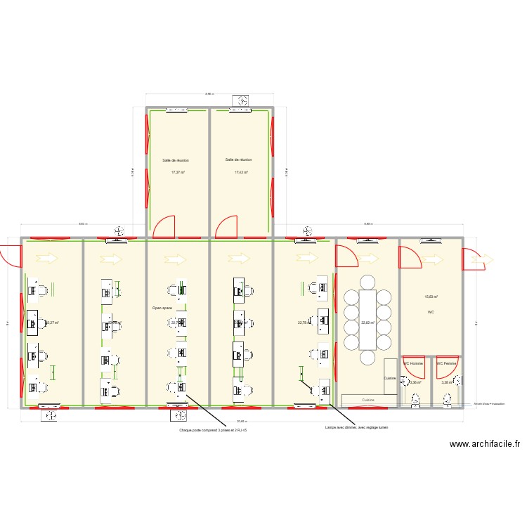 Telix. Plan de 11 pièces et 193 m2