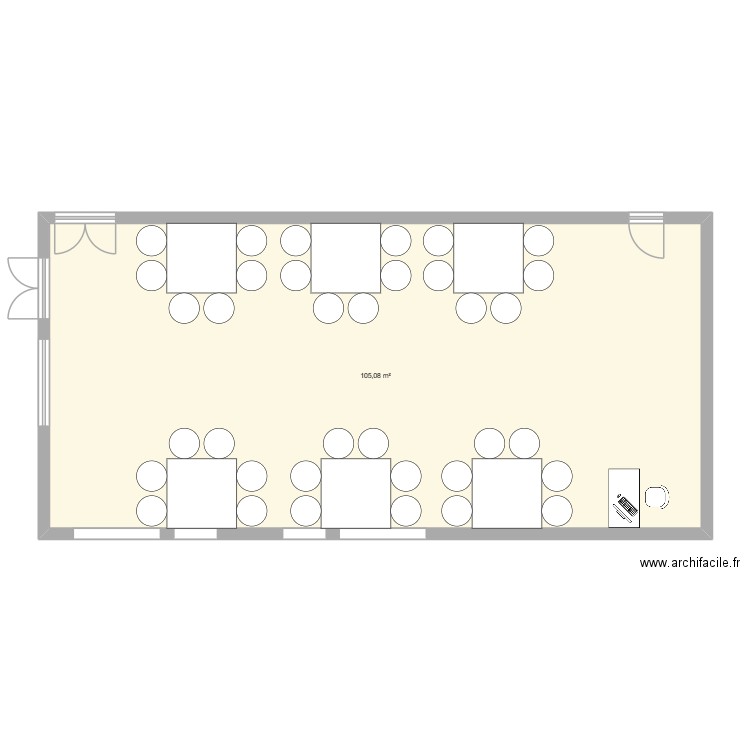 plan classe miary. Plan de 1 pièce et 105 m2