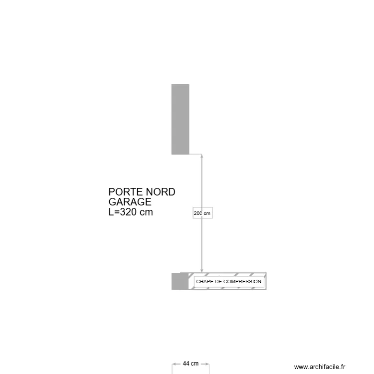 COUPE GARAGE NORD. Plan de 