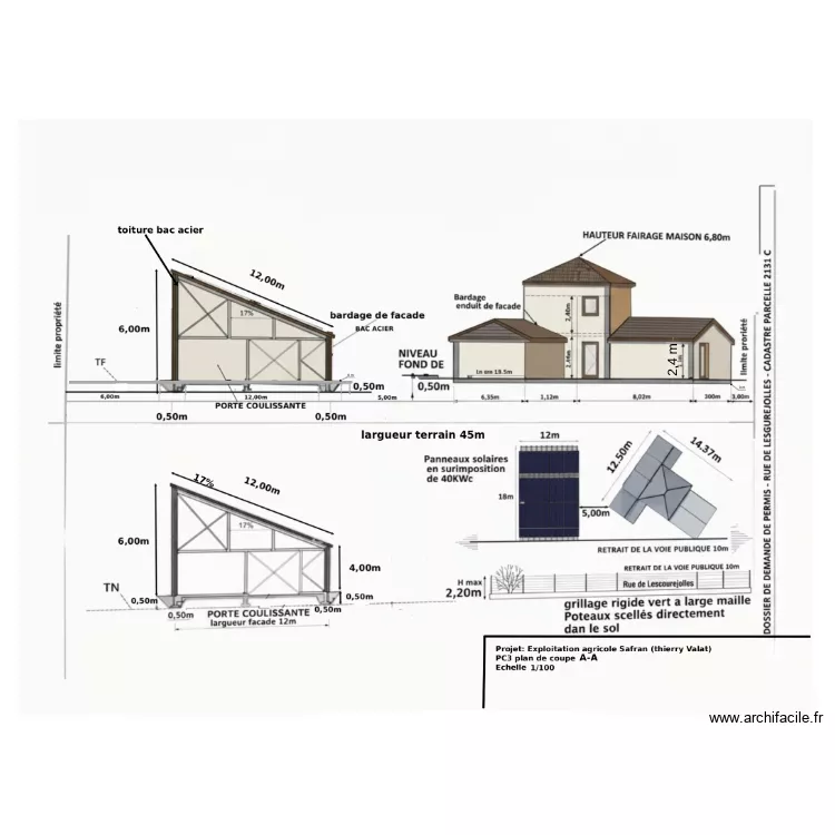 plan de coupe. Plan de 