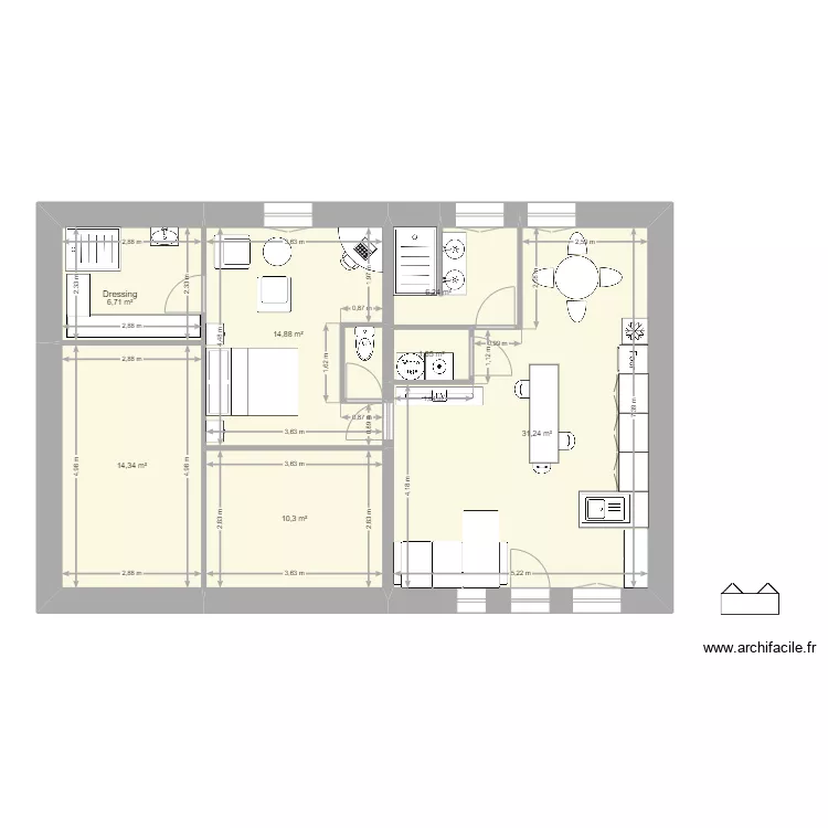 Muriel F Plan 4. Plan de 