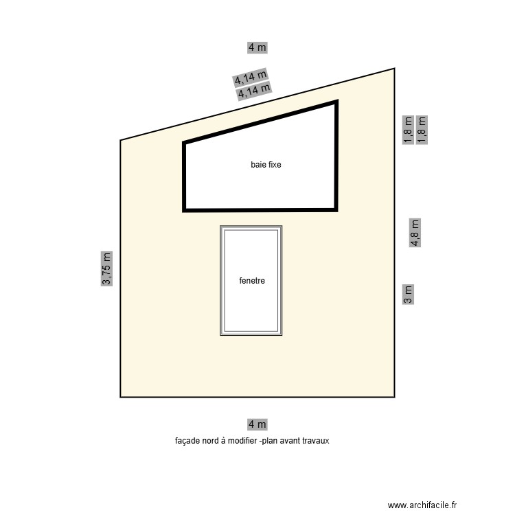 facade avant travaux. Plan de 0 pièce et 0 m2