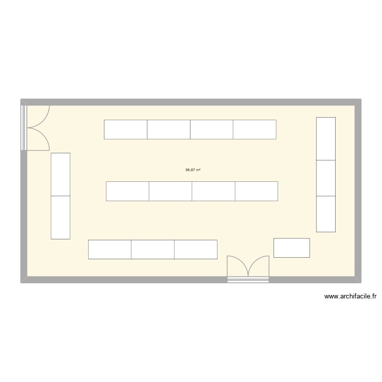 Salle de partique artistique tables. Plan de 0 pièce et 0 m2