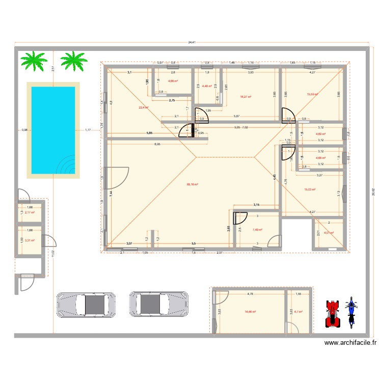 MAISON &eacute;lectricit&eacute;. Plan de 0 pièce et 0 m2