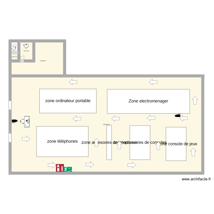 plan de magasin. Plan de 0 pièce et 0 m2