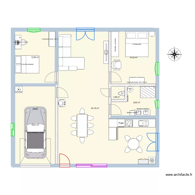 PLAN_MAISON_Ind_C. Plan de 6  et 108 m²