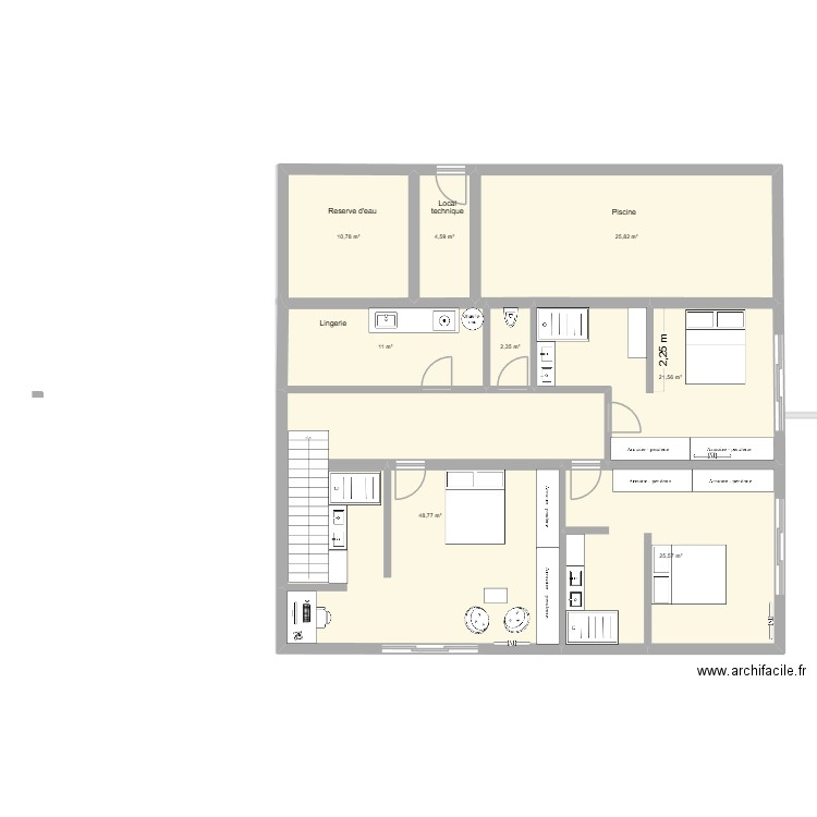 Villa olivia rdc. Plan de 11 pièces et 248 m2