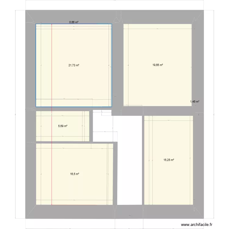 gite 1 1er debut. Plan de 