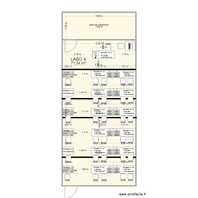 Labo 4 (TP) Vdef. Plan de 2 et 84 m² Labo 4 (TP) Vdef. Plan de 2 et 84 m²