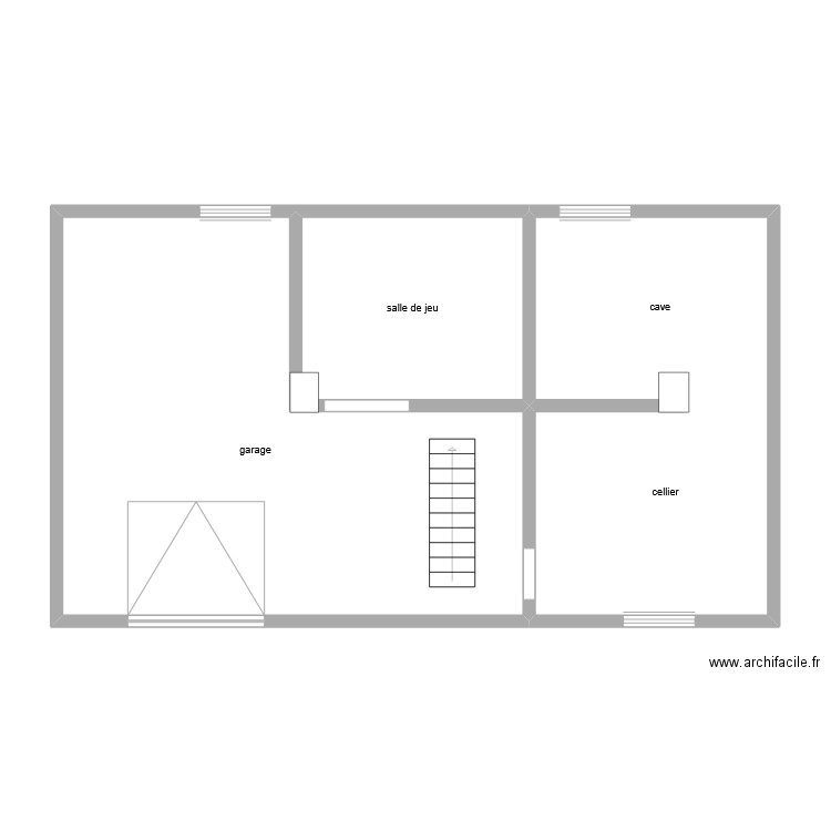 florian RdC. Plan de 3 pièces et 83 m2