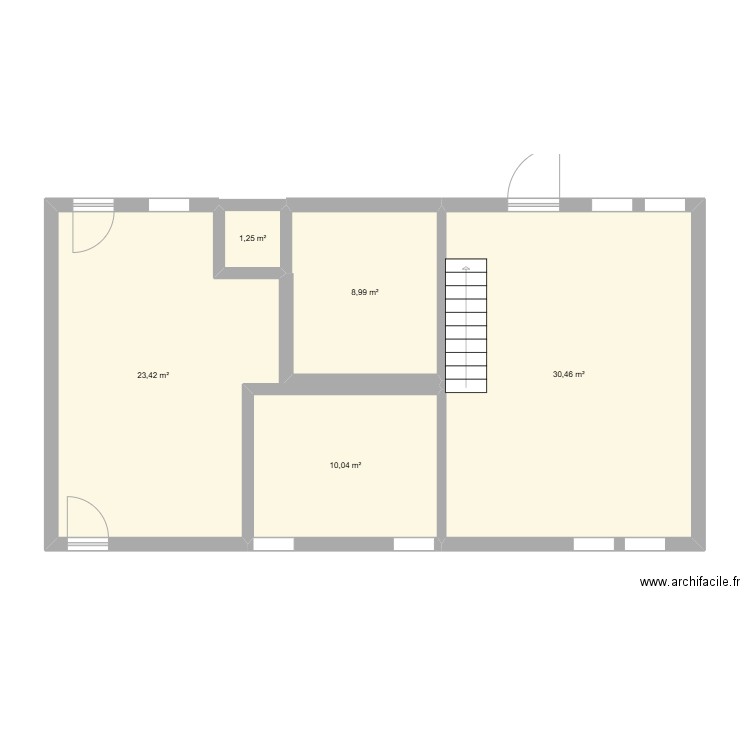 Saint Come DEUX LOGEMENTS. Plan de 5 pièces et 74 m2