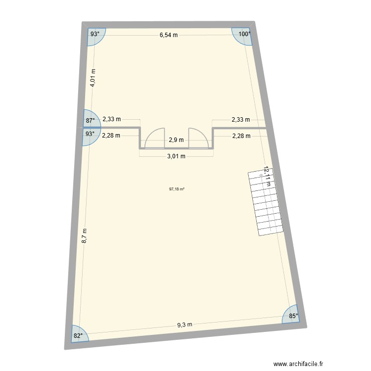 1erVenerque. Plan de 1 pièce et 97 m2