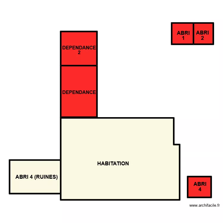 LANDREAU  GAUTRAIS AMIANTE. Plan de 